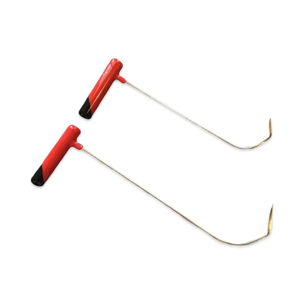 2-piece U-bend sharp tip steel PDR tools by Auto Equipment International on a white background.