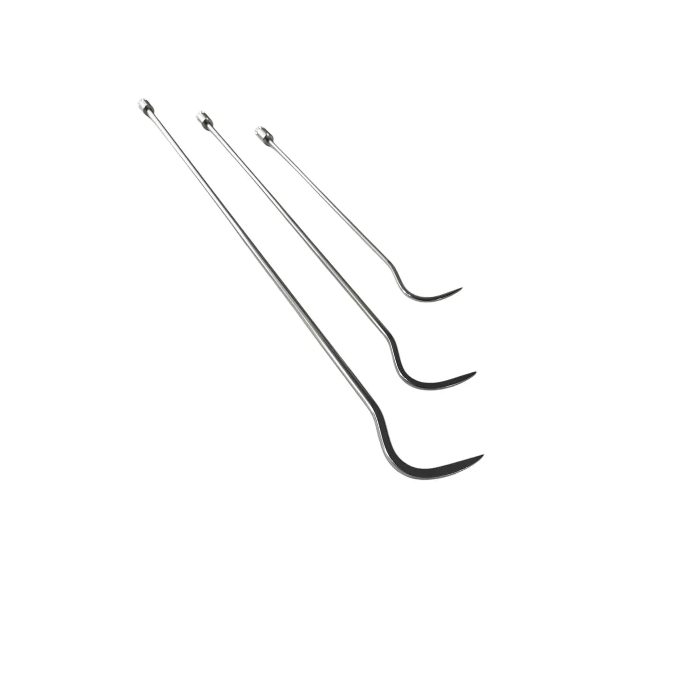 S-Curve Dent Repair Rods in Florence Edition, 3-piece set, showcasing 60cm, 75cm, and 90cm lengths with 360-degree rotation.