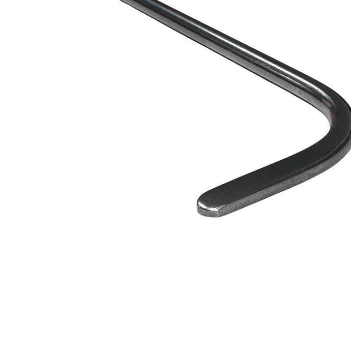 2-Piece 360° Rotatable Single Bend Thick Round Tip White Steel PDR Tools - Auto Equipment International