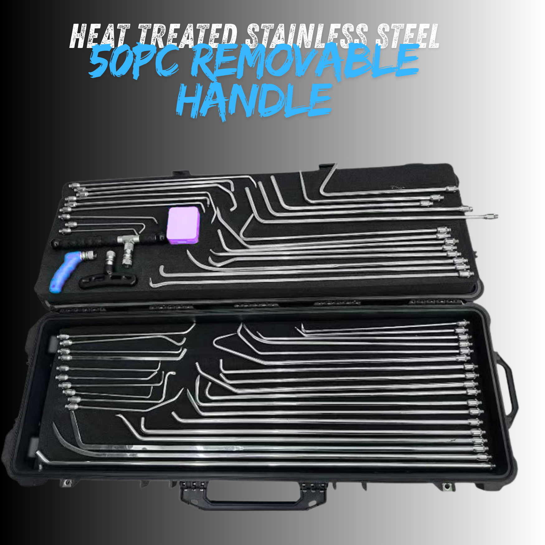 AEI 50-Piece Elite Heat-Treated Stainless Steel Rod Set