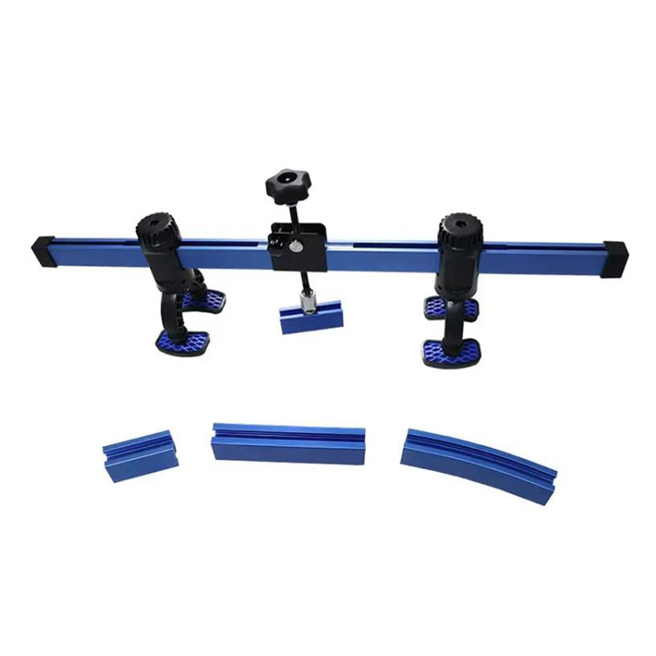 Large AEI tension bar beam by Auto Equipment International, showcasing a sturdy metal design with mounting points.