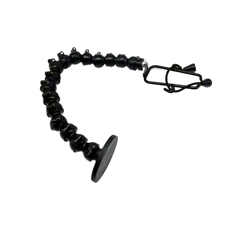 Magnetic mount snake arm with adapter from Auto Equipment International, showcasing flexible positioning and strong magnetic grip.