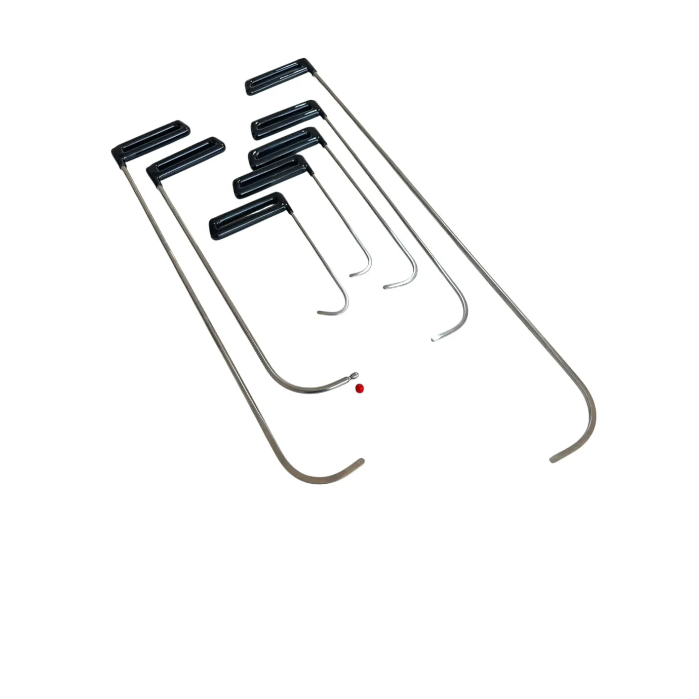 7-Piece Dent Repair Rod Set by Auto Equipment International with black grip handle and varying shaft lengths of 20–75cm.