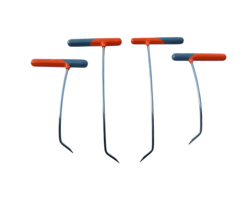 4-Piece Mini Sharp Tip Rainbow Bend Left & Right Steel PDR Tools - Auto Equipment International